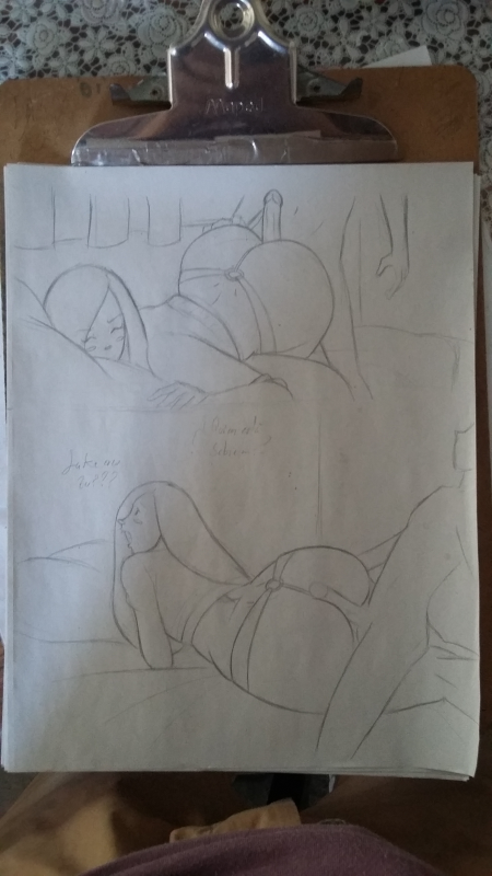 Assjob sleeping Secrets comic Sketch 2